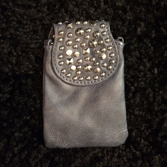 Gray leather phone cover
