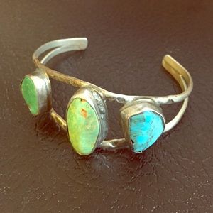 🔥SALE🔥Silver Chunky Turquoise Bracelet