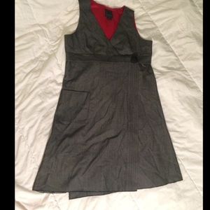 Grey Tweed Anna Sui for Anthropology wrap dress