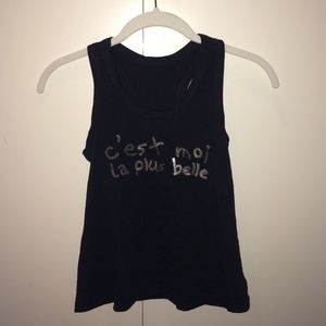 Black French tank top