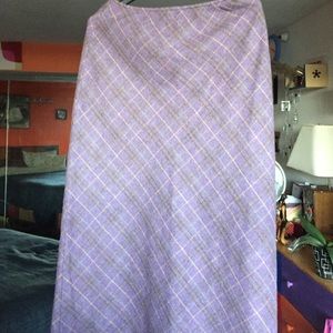 Maxi lavender plaid skirt