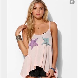 SOLD Wildfox starfish tank in pink size Med. New