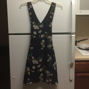 Floral Pinafore Overall Dress