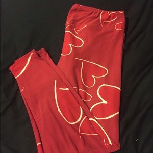 Lularoe Valentine leggings tall and curvy