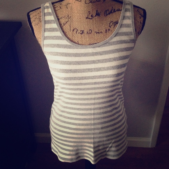 Striped ribbed tank