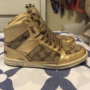 Lightly worn coach high top sneakers size 8.5