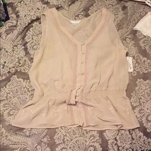 Charming Charlie beige blouse
