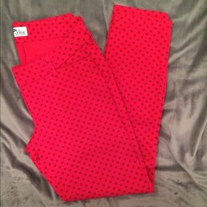Red and Navy Old Navy Diva Slacks