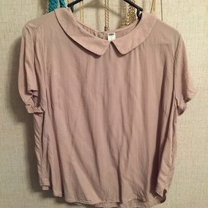 Pink Peter Pan collar