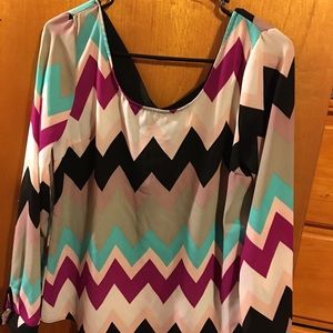 Chevron long sleeve top