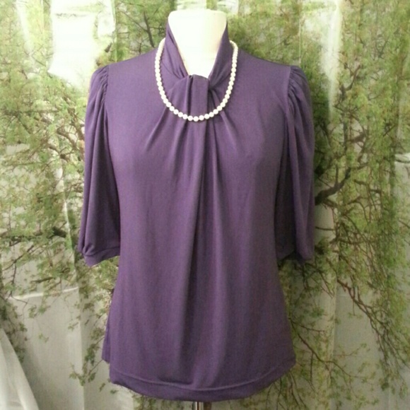 🎉💋HP 2/21/16💋🎉Worthington purple knit blouse