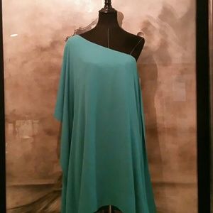 BCBGMAXAZRIA Alana One Shoulder Dress Large