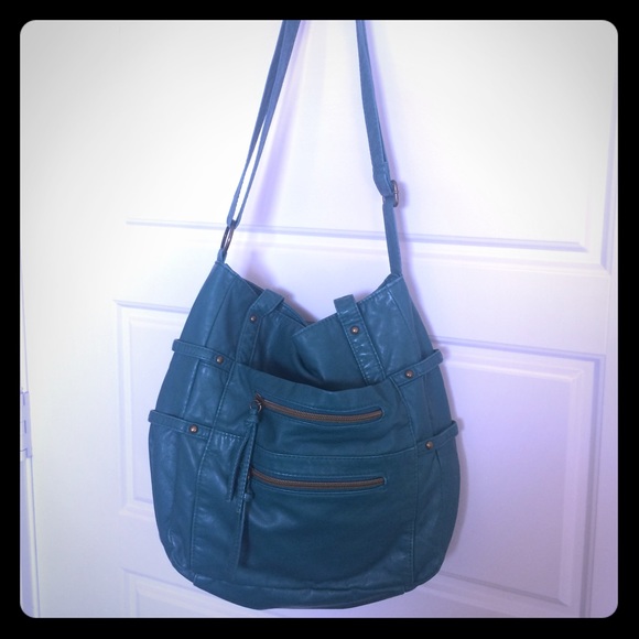 Green leather hand bag.##NEW## - Picture 1 of 4