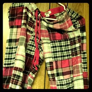 AERO Pink Plaid Pajama Bottoms