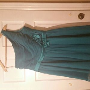 Teal junior's dress