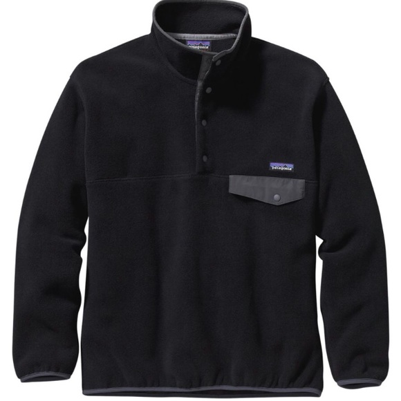 ALL BLACK SNAP T PATAGONIA FLEECE