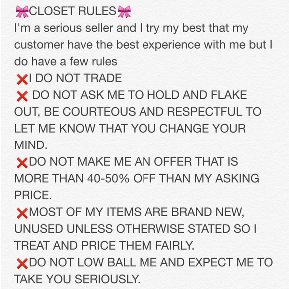 🎀CLOSET RULES🎀