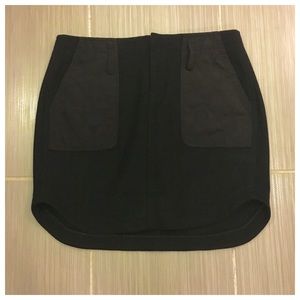 MADEWELL wool shirttail skirt with quilting detail