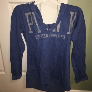 PINK blue sweatshirt