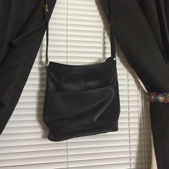 Navy Leather Coach bag