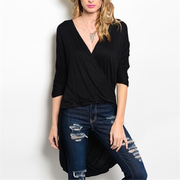 Tops - Beautiful draped long back top! Sale!