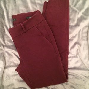 Maroon LOFT Julie Skinny Trousers