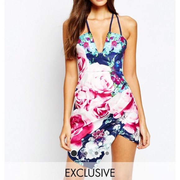 Ginger Fizz Asymmetric Bodycon Dress