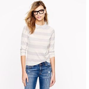 J. Crew Peter Pan collar striped sweater