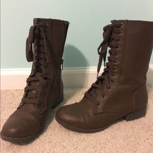 Brown Combat Boots