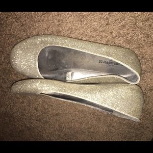 Light gold sparkly flats from target