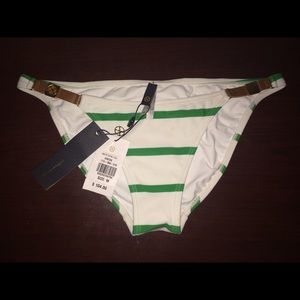 NEW Paula Hermanny green/white bikini bottom