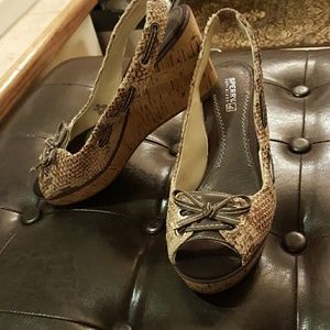 Sperry wedge slingbacks