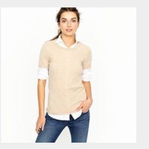 J. Crew cashmere tee, cream