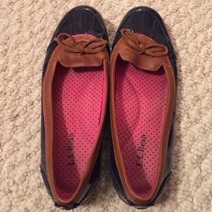 LL bean rain boot flats