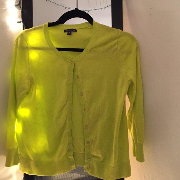 Lime green cardigan
