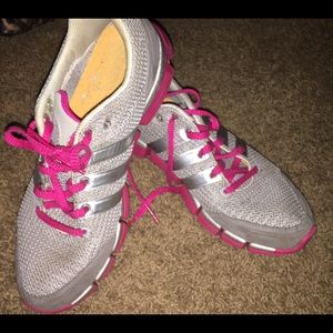 Adidas, pink and silver in good condition