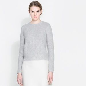 Zara angora cropped sweater
