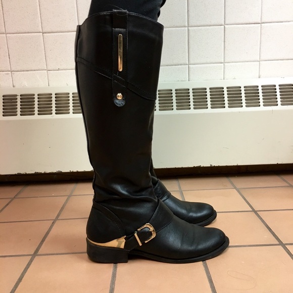 Black riding boots