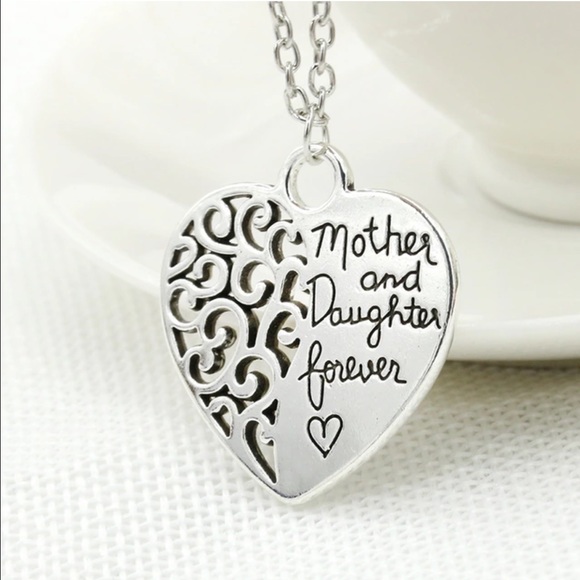 Mom and Daughter Love Pendant Necklace
