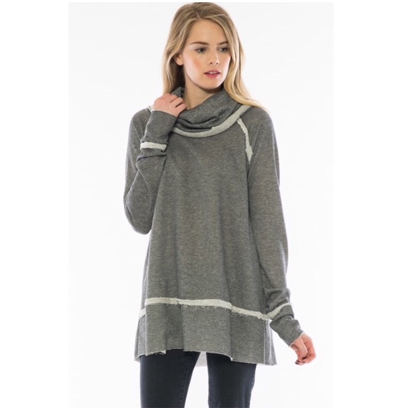 LAST ONE! Cowl Neck Sweatshirt Top - Picture 2 of 3