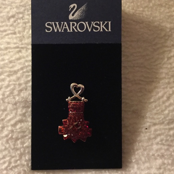 New Swarovski. Red Crystal Red Dress Pin