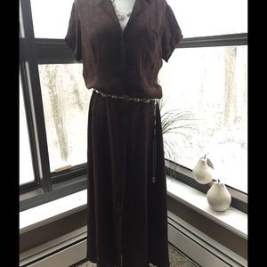 💚Ralph Lauren 100%Silk Maxi Shirt Dress