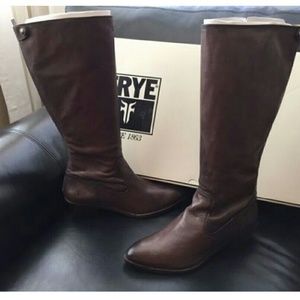 Frye Ruby Tall Zip Back Button
