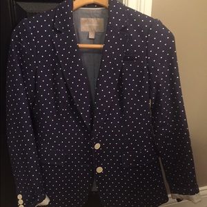 Navy blazer w/polka dots