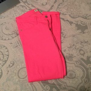 Hot pink Abercrombie and Fitch jeans