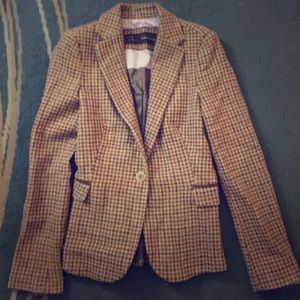 XS Zara Tweed Coat in Brown