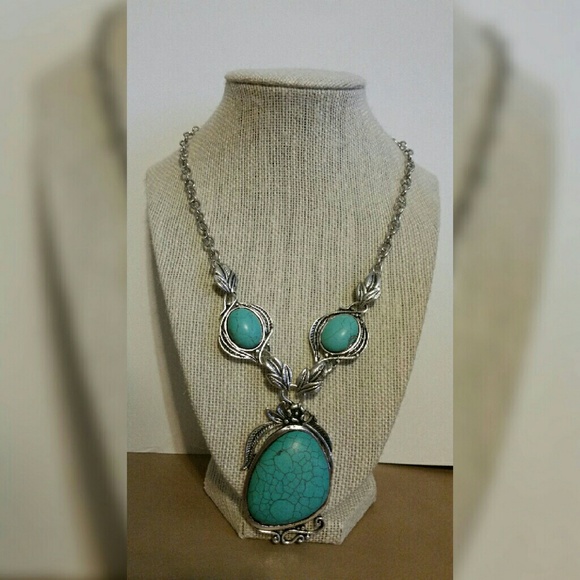 New Tibetan Turquoise Floral  Pendant