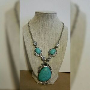 New Tibetan Turquoise Floral Pendant