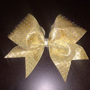 Gold Cheer Bow