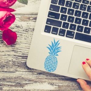 Pineapple Vinyl Decal | Ice Blue